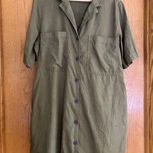 Everlane linen shirt dress Size L large
